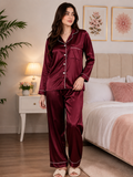 Mehroon Plain Silk Suit – Baggy Trouser